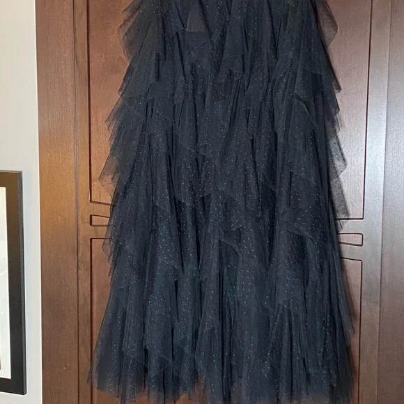Elegant Black Layered Tulle Skirt.  Plus Size - Picture 4 of 6